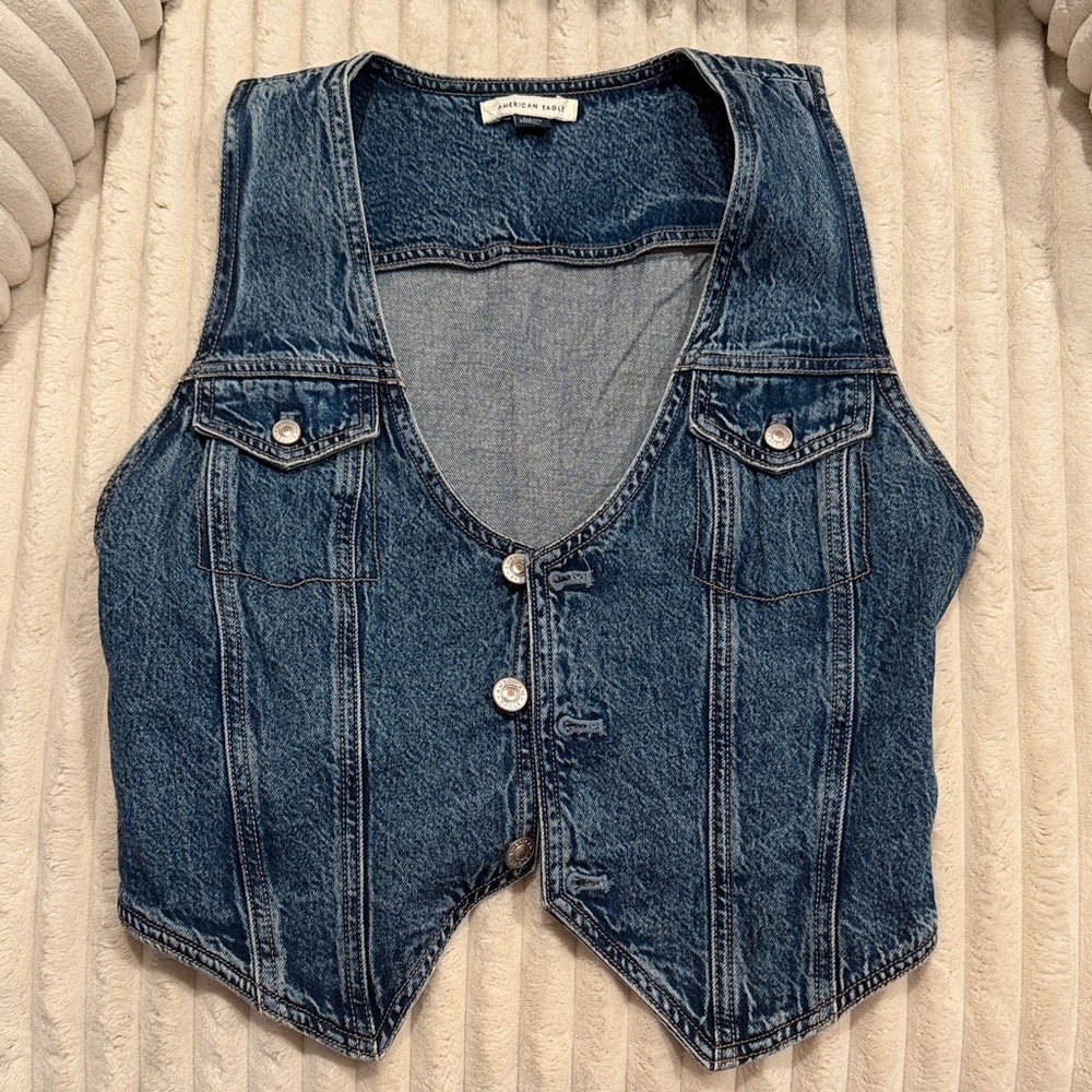 American Eagle Denim Vest